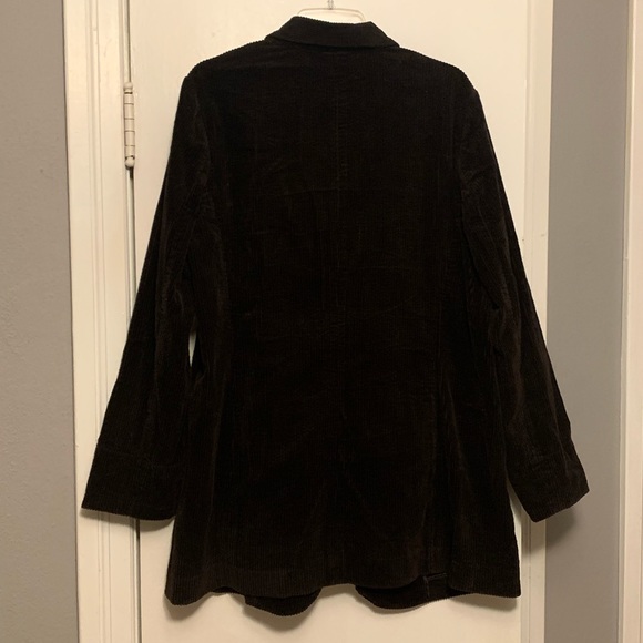 EUC-J.Jill Women’s Dark Brown Corduroy Style Coat. Size Large. - Picture 3 of 3